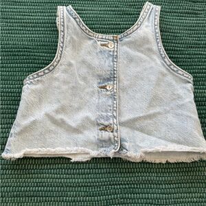 Zara Light Blue Denim Top
